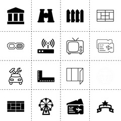 Canvas Print - Set of 16 view filled and outline icons