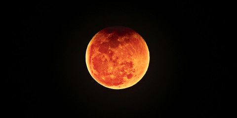 lunar eclipse of july 27, 2018. blood moon over brazil.