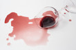 Messy Spilled Red Wine