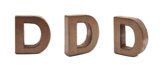 Wall Mural - Single sawn wooden letter isolated