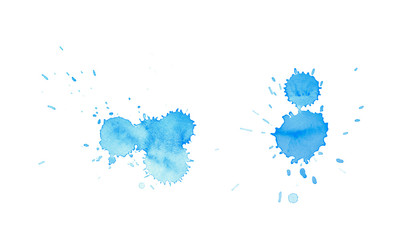 Wall Mural - Watercolor drop stain isolated