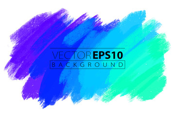 Poster - artistic backdrop, vector with brush strokes, brush paint look background with colorful hand painted stains