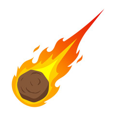 meteor. vector. isolated.