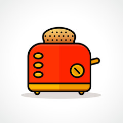 Wall Mural - Vector bread toaster design icon