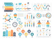 © studioworkstock - Financial and marketing statistic graphic with charts and diagrams. Business data graphs. Illustration of financial data graph, bar and pie stats.