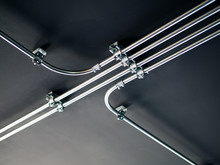 Electric wire in aluminum pipes