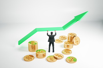 Aufkleber - Financial growth and investment concept