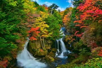 Ryuzu Fall in Nikko Tochigi Japan