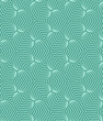 © Lexanda - Green geometric stylized succulent leaves pattern Graphic floral background. Vector seamless repeat.
