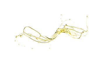 Wall Mural - olive oil splashing isolated on white background