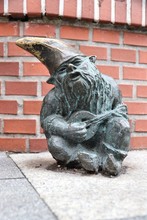 Gnome Statue In Wroclaw