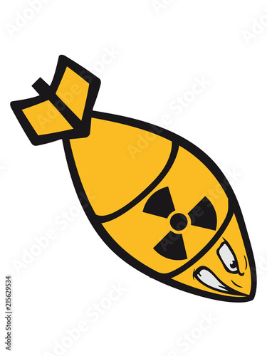 Gesicht Atombombe Radioaktiv Bombardieren Fliegerbombe Abwerfen Bomber Rakete Boom Explodieren Explosion Sprengstoff Bombe Sprengen Explosiv Luft Jagen Anzunden Clipart Comic Cartoon Stock Illustration Adobe Stock
