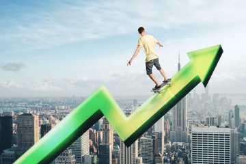 Aufkleber - Financial growth and success concept
