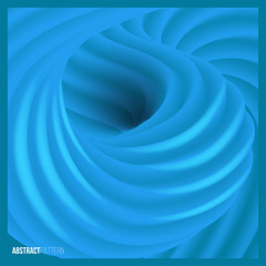 Poster - Blue wave abstract pattern. Vector design element.