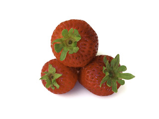 Fresh strawberry on wooden background, healthy food and diet.