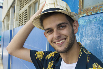 portrait of a young man with a fashionable beard