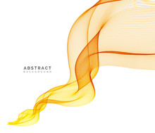 Abstract Vector Background, Orange Wavy
