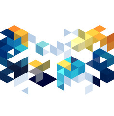 Aufkleber - Abstract background with color cubes and grid