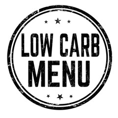 Wall Mural - Low carb menu grunge rubber stamp