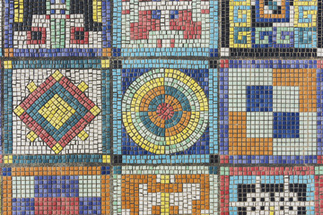 Aufkleber - Art Design. The mosaic on the wall surface