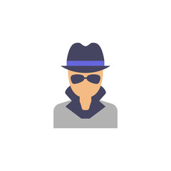 Poster - hacker icon. Element of cyber security icon for mobile concept and web apps. Colored hacker icon can be used for web and mobile