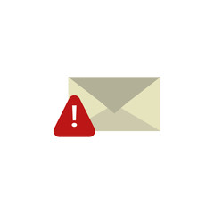 Poster - exclamation mark in the letter icon. Element of cyber security icon for mobile concept and web apps. Colored exclamation mark in the letter icon can be used for web and mobile