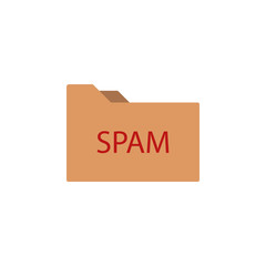 Poster - spam folder icon. Element of cyber security icon for mobile concept and web apps. Colored spam folder icon can be used for web and mobile