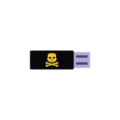 Poster - infected flash card icon. Element of cyber security icon for mobile concept and web apps. Colored infected flash card icon can be used for web and mobile