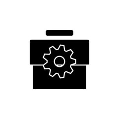 Poster - box with tools icon. Element of engineering icon. Premium quality graphic design icon. Signs and symbols collection icon for websites, web design, mobile app