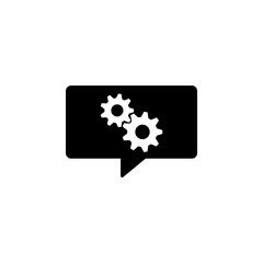 Poster - communication bubble and mechanism icon. Element of engineering icon. Premium quality graphic design icon. Signs and symbols collection icon for websites, web design, mobile app