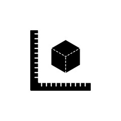 Poster - square calculation icon. Element of engineering icon. Premium quality graphic design icon. Signs and symbols collection icon for websites, web design, mobile app