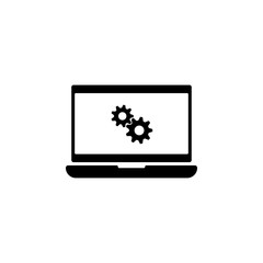 Poster - mechanism in the computer icon. Element of engineering icon. Premium quality graphic design icon. Signs and symbols collection icon for websites, web design, mobile app