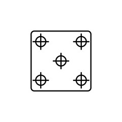 Poster - points on the screen icon. Element of virtual reality for mobile concept and web apps illustration. Thin line icon for website design and development, app development