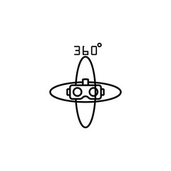 Poster - virtual reality glasses icon. Element of virtual reality for mobile concept and web apps illustration. Thin line icon for website design and development, app development