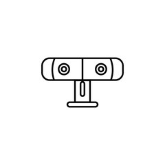 Poster - 3d game camera icon. Element of virtual reality for mobile concept and web apps illustration. Thin line icon for website design and development, app development