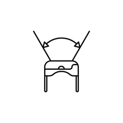 Poster - virtual reality glasses icon. Element of virtual reality for mobile concept and web apps illustration. Thin line icon for website design and development, app development
