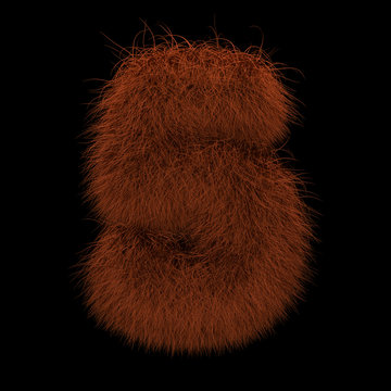 3D Rendering Creative Illustration Ginger Orangutan Furry Number 5