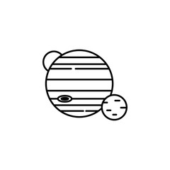 planet and orbit icon. Element of space for mobile concept and web apps illustration. Thin line icon for website design and development, app development