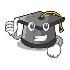 Poster - Thumbs up graduation hat character cartoon