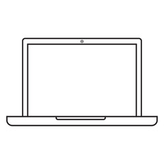 Leinwandbilder - Modern laptop icon, stock vector illustration