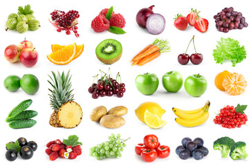 Collection of fruits and vegetables