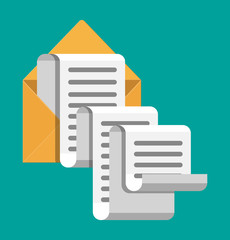 Poster - Paper envelope letter correspondence.