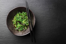 Seaweed Salad Served And Ready To Eat