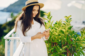 girl in a resort