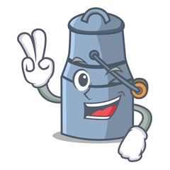 Poster - Two finger milk can character cartoon