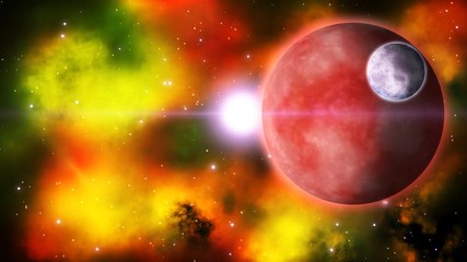 Wall Mural - Rotating exoplanet. Loop.