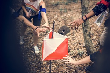 Poster - Outdoor orienteering check point activity