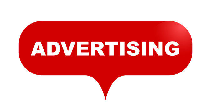 red vector bubble banner advertising