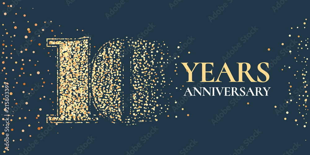 10 years anniversary celebration vector icon, logo - obrazy, fototapety, plakaty 