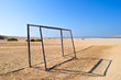 © Laila - Goal on the beach, soccer goal in sand, egypt